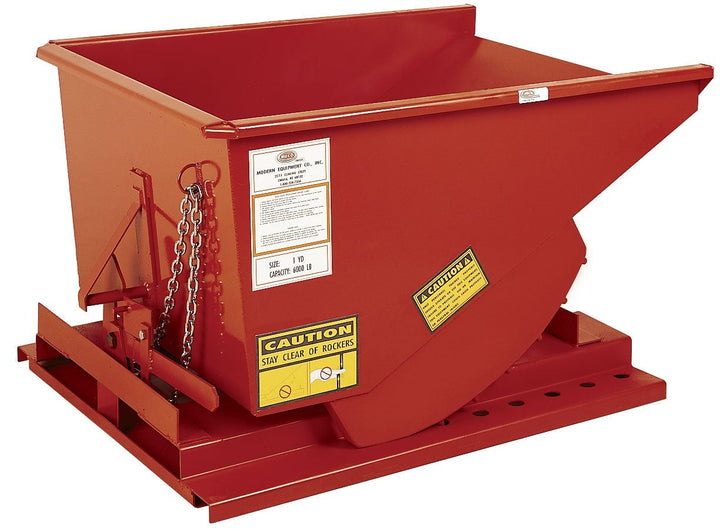 NEW SELF DUMPING HOPPER, 1.0 CU YD, 6,000# CAP, ORANGE