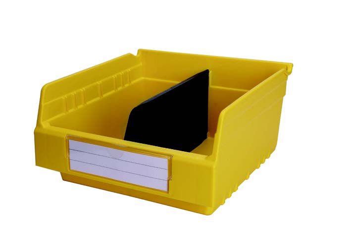 Qty 20: Shelf Bin w/ Divider Slots, Outer Dimensions: 11-13/16