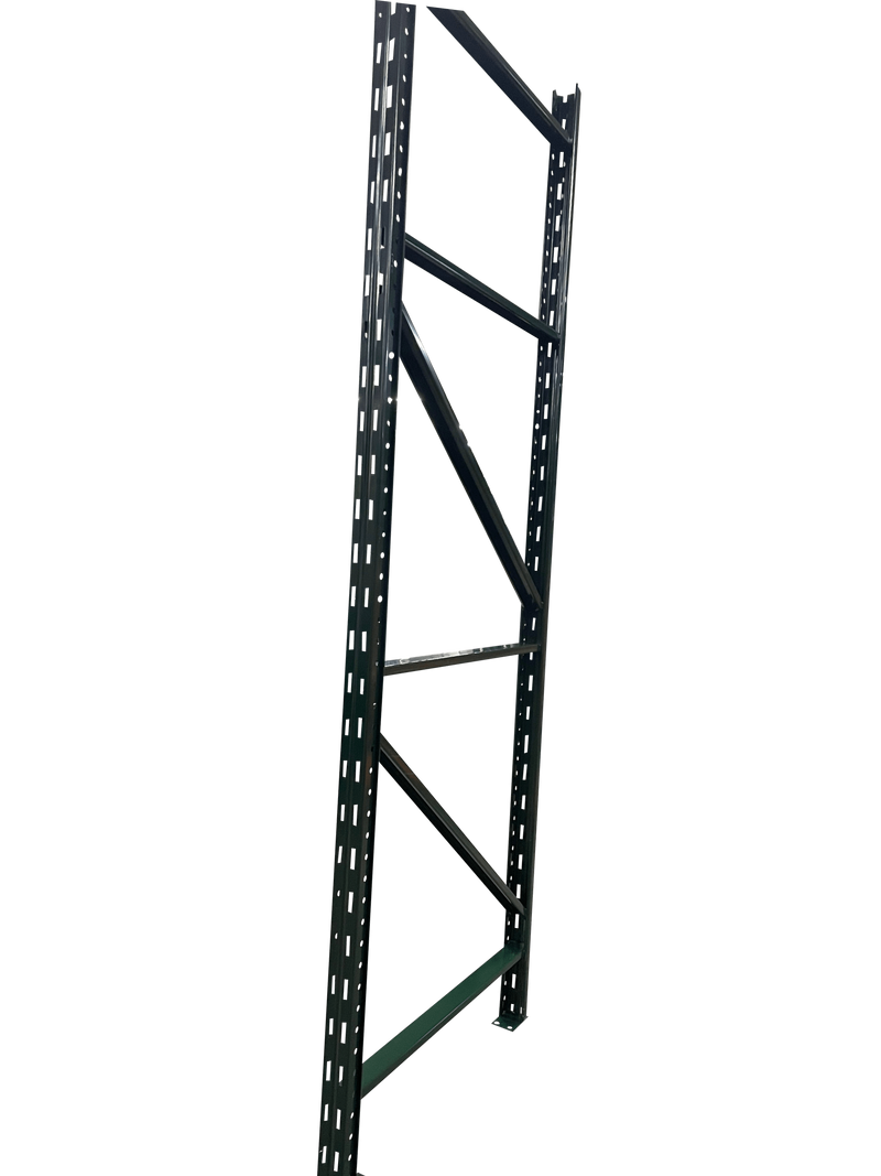New Slotted Upright, 42"D x 120"H, 3"W x 2-1/4"D Col, Forest Green, 26,000