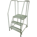 NEW ROLLING LADDER, 3 STEP, 30"H TOP STEP, 60" OVERALL HEIGHT, 10"D TOP STEP, 450 LB CAP, 24"W PERFO