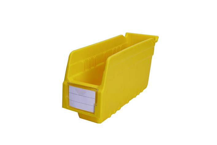 Qty 40: Shelf Bin w/ Divider Slots, Outer Dimensions: 11-13/16"L x 3-15/16"W x 5-