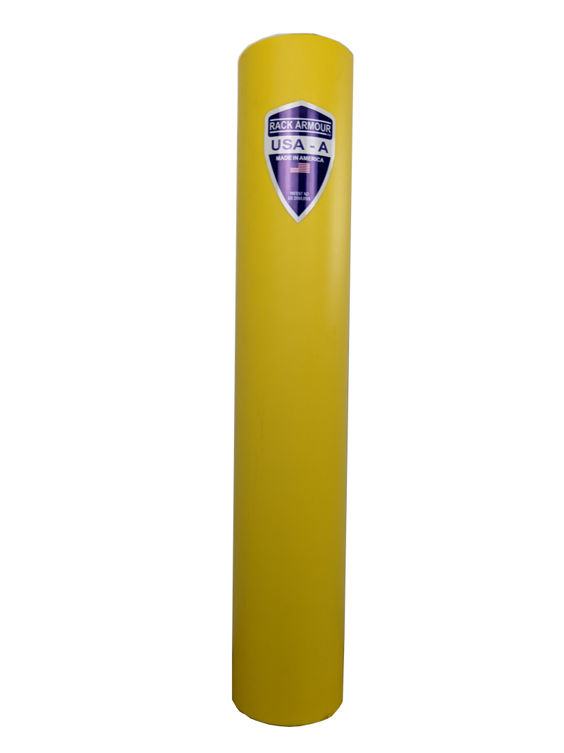 New Polymer Snap-On Post Protector, 24"H, Fits 3"W x 1-5/8"D Columns, Yellow