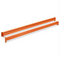 New 2.50" x 72" Punched Teardrop Beam, 1-5/8" Step, 3,130 lbs/pair, Safety Orange